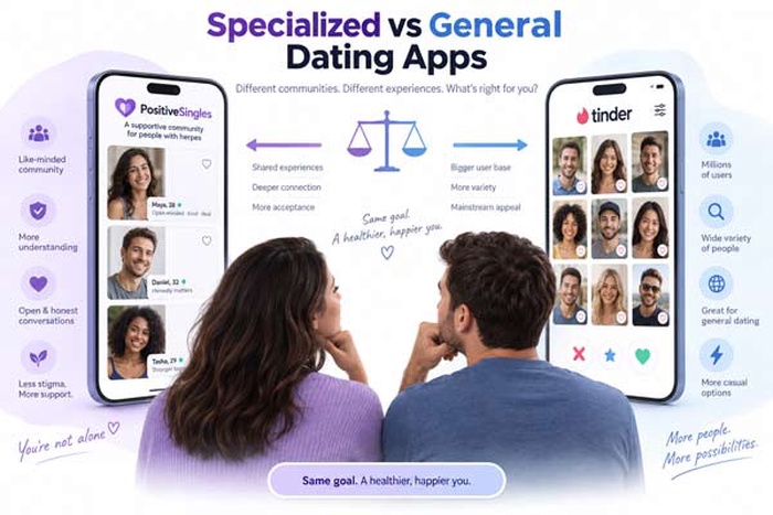 Herpes Dating Apps vs. General Dating Apps