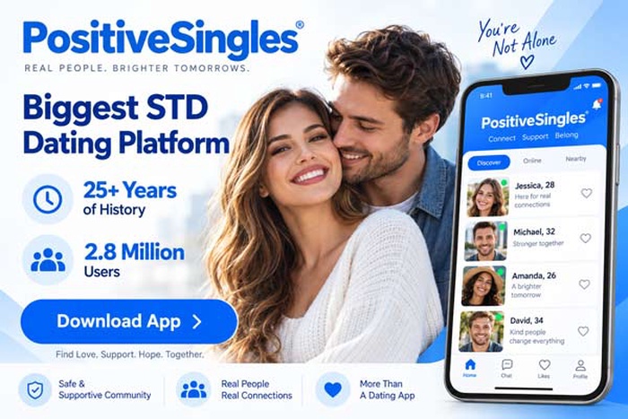 biggest herpes dating app, positivesingle app