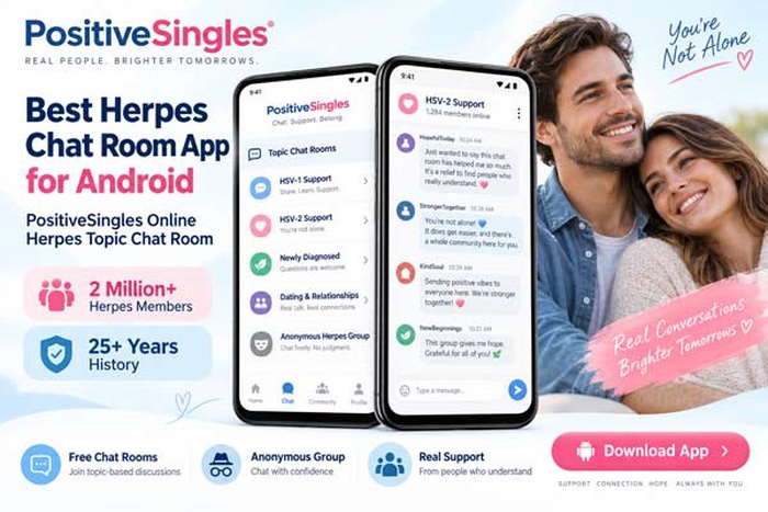 PositiveSingles, best online herpes chat room, online hsv chat room