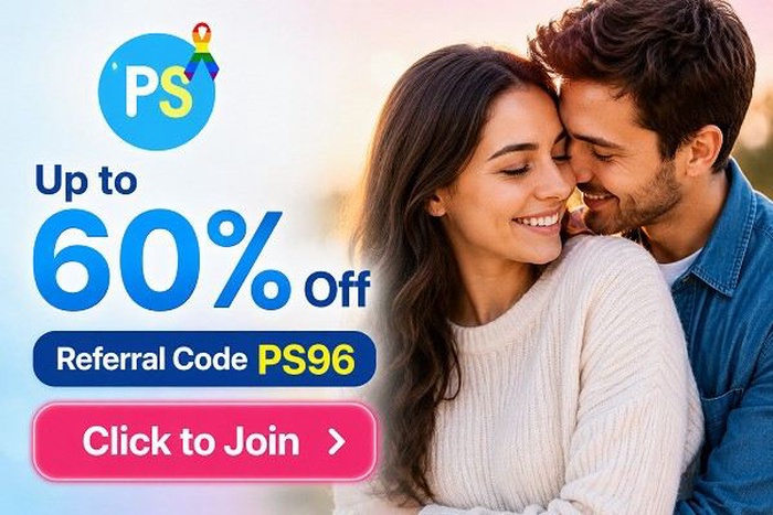 Referral Code 'PS96' - 60% Off for Positive Singles
