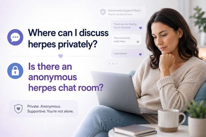 Are herpes chat rooms anonymous? How can I talk about herpes anonymously?