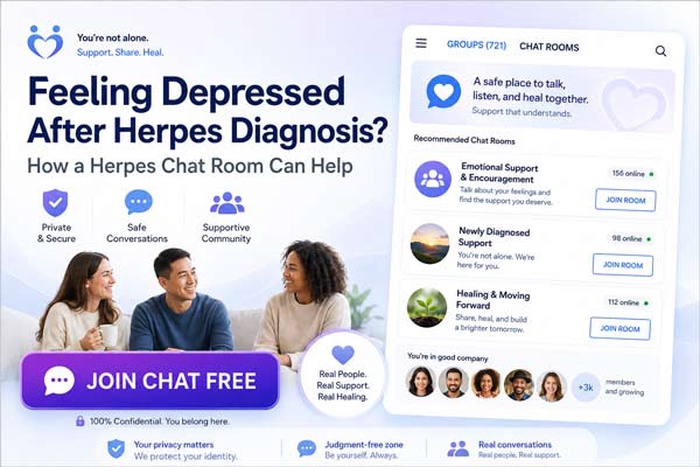 Feeling depressed after a herpes diagnosis? Learn how a herpes chat room can provide emotional support, reduce loneliness, help you cope with stigma, connection