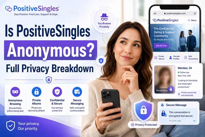 is PositiveSingles anonymous, PositiveSingles privacy, can you stay anonymous on PositiveSingles, PositiveSingles profile visibility, PositiveSingles anonymity settings, hide profile on PositiveSingles, private photos on PositiveSingles