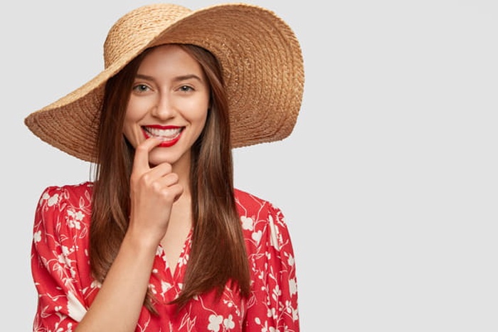 woman with herpes