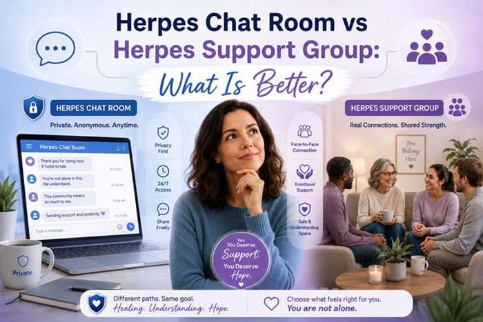 herpes chat room vs herpes support group, herpes chat room, herpes support group, anonymous herpes chat room, herpes support chat room, herpes discussion forum vs chat room, herpes support community, HSV support online