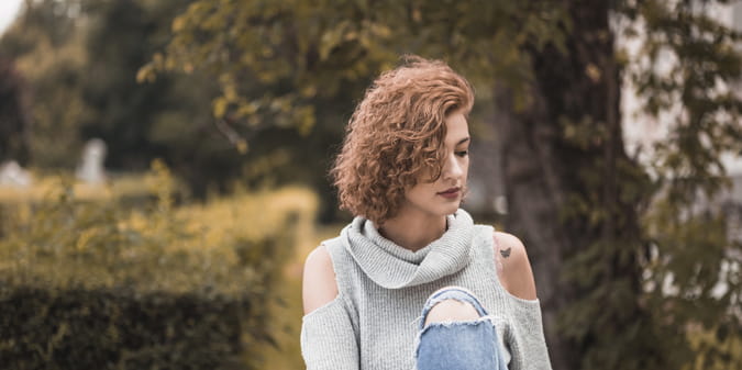 Mädchen mit Herpes